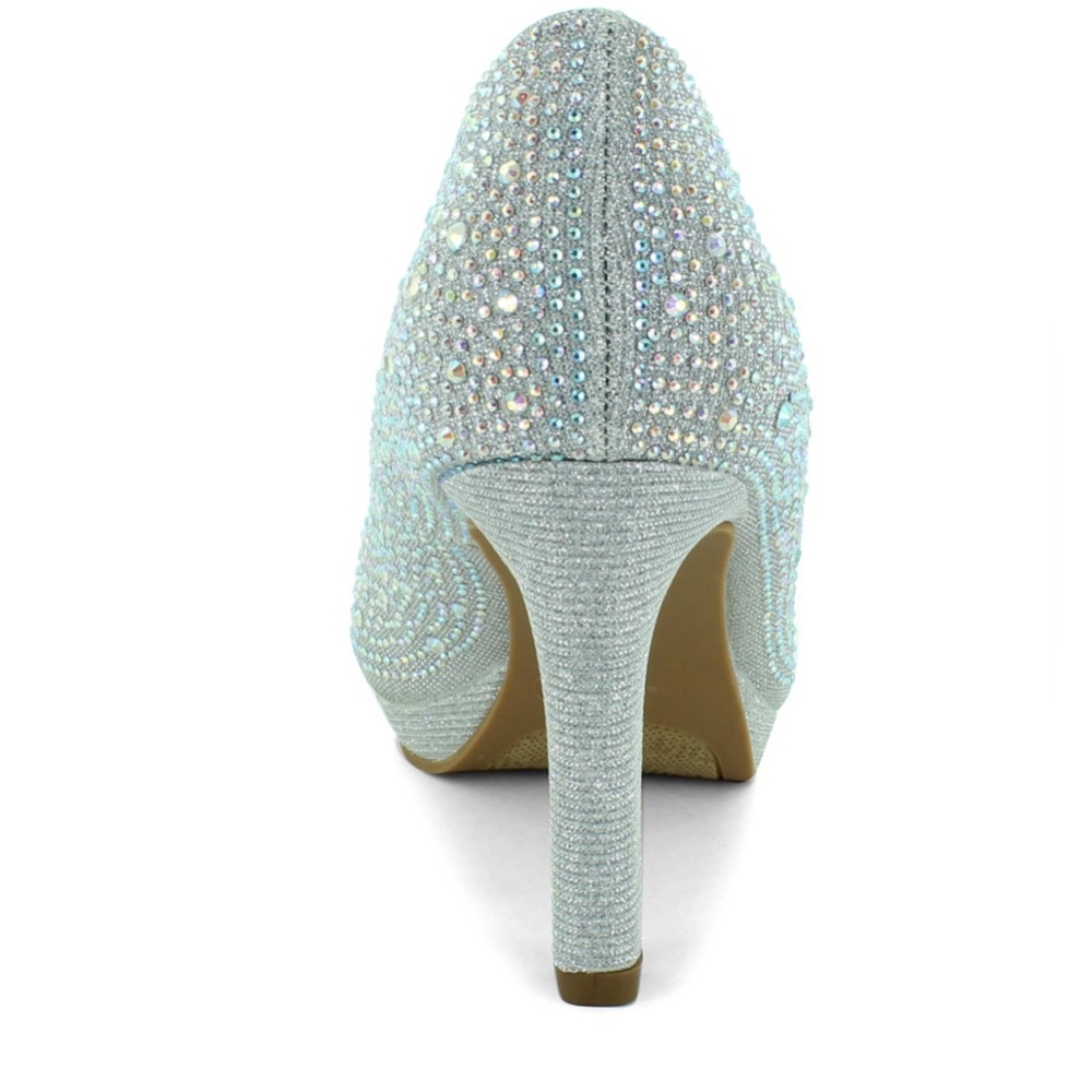 Dazzling Silver Rhinestone Heels - Picture 2 of 8